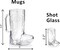 4E's Novelty 14 PCS Set Cowboy Boot Cups - 12 Mini Boots, 2 Big 17oz Cowboy Boot Mugs for Party Supplies